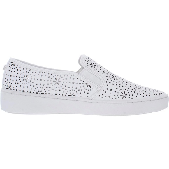 Michael Michael Kors Womens Kane Leather Fashion Sneakers White - Picture 2 of 12